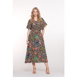 Geisha dress 57348-20 720 sand/green/blue