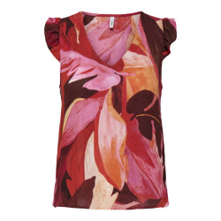 Only onlalma life vis s/s elina top aop 15293450 russet brown