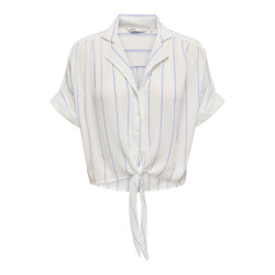 Only onlpaula life s/s tie shirt wvn noo 15281497 wide blue bonnet stripe