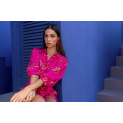 Geisha 51411-20 445 short fuchsia/off-white