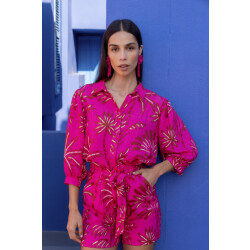 Geisha 53488-20 445 blouse fuchsia/off-white