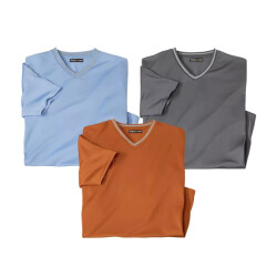 Atlas For Men Heren v hals t-shirt (pak van 3)