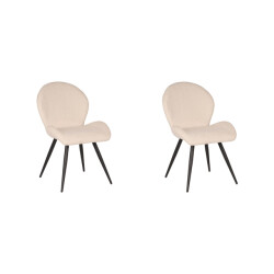 Label51 eetkamerstoel sky 51x64x87cm ivoor set van 2