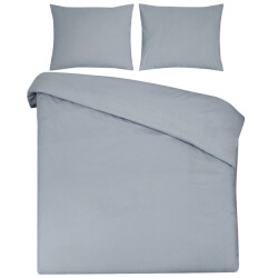 DoubleDry Dekbedovertrek 100% natuurlijk katoen lits jumeaux 240x200/220 cm +