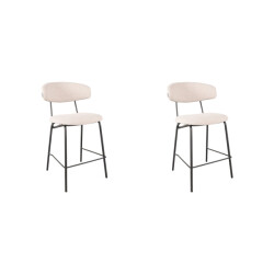 Label51 barkruk zack naturel teddy 53x57x95cm set van 2