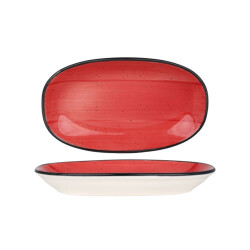 Bonna Serveerschaal aura passion porselein 24x14 cm set van 2