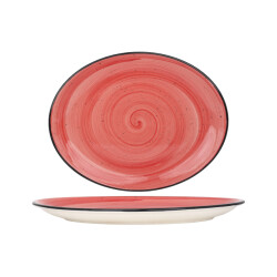 Bonna Serveerschaal aura passion porselein 36x28 cm set van 2