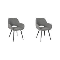 Label51 eetkamerstoel fer 58x57x87 cm boucle set van 2