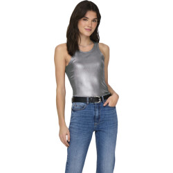 Only Onlsol life s/l glitter rib top jrs phantom/silver