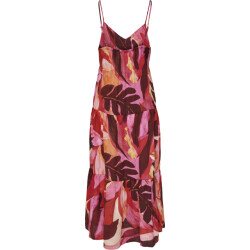 Only Onlalma life vis strap long dress aop russet brow