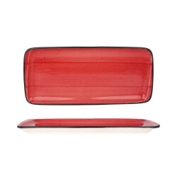 Bonna Serveerschaal aura passion porselein 34x16 cm set van 2