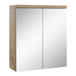 Badplaats Spiegelkast toledo 60 x 20 x 60 cm kastanje eiken badkamerkast
