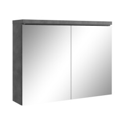 Badplaats Badkamerkast paso 80 x 20 x 60 cm donker grijs spiegelkast