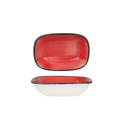 Bonna Serveerschaal aura passion porselein 17x11.5 cm set van 2