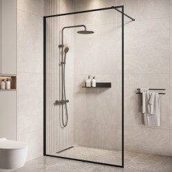 Badplaats Douchewand georgia 120 x 200 cm zwart – inloopdouche 8 mm