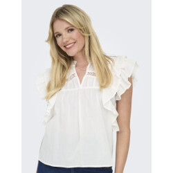 Only Onlsunny life capsl frill top wvn n