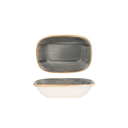 Bonna Serveerschaal aura space porselein 12x8.5 cm set van 2