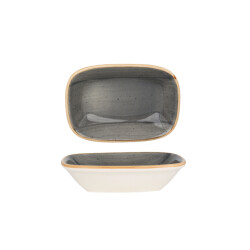 Bonna Serveerschaal aura space porselein 14x10 cm set van 2