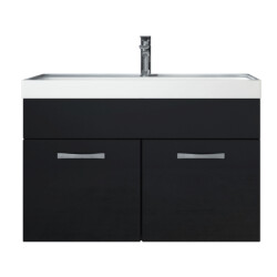 Badplaats Badkamermeubel set paso 01 80 x 40 cm zwart hoogglans badmeubel