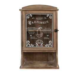Clayre & Eef Wandkast 32x15x54 cm hout glas