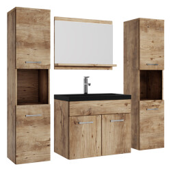 Badplaats Badkamermeubel set montreal xl 60 x 35 cm kastanje badmeubel