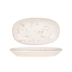 Bonna Serveerschaal grain porselein 24x14 cm set van 2