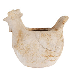 Clayre & Eef Bloempot kip 31x20x27 cm keramisch materiaal