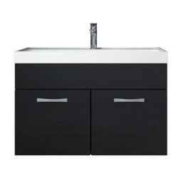 Badplaats Badkamermeubel set paso 01 80 x 40 cm zwart hoogglans badmeubel