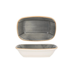 Bonna Serveerschaal aura space porselein 17x11.5 cm set van 2