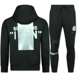 Top-Star Icon hoodie zilveren print joggingpak volwassenen
