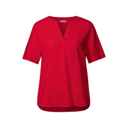 Street One a345525 qr splitneck blouse w turn-up