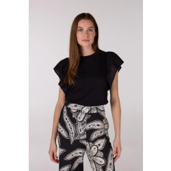 Jansen Amsterdam Felipa shirt ruffled cap sleeve hs25 000999