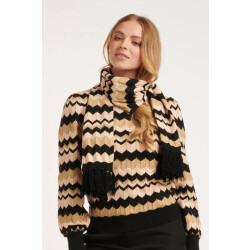 Smashed Lemon 55212 zigzag gebreide e sjaal met accenten |
