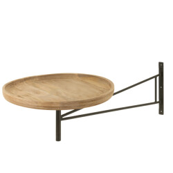 J-Line tafel muur draaiend rond hout/metaal 55x30.5x111cm