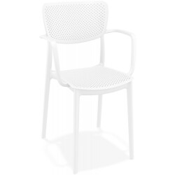 Alterego Geperforeerde stoel met armleuningen torina 54x53x82 cm