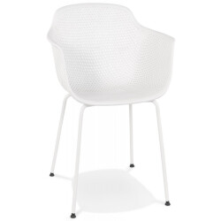 Alterego Stoel met geperforeerde armleuningen drak 595x545x81 cm