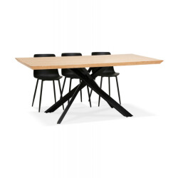Alterego Eettafel met centrale x-vormige poot walaby 200x100x755 cm