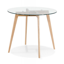Alterego Kleine ronde eettafel angela 100x100x75 cm