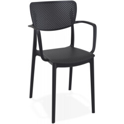 Alterego Geperforeerde stoel met armleuningen torina 54x53x82 cm
