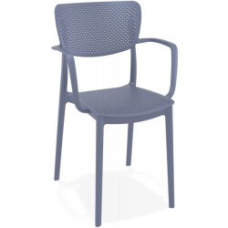 Alterego Geperforeerde stoel met armleuningen torina 54x53x82 cm