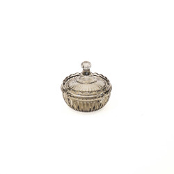 House Vitamin Jar glass smokey 9,5x9,5cm