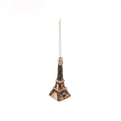 House Vitamin Xmas hanger eiffel tower glass 5x5x13,5cm