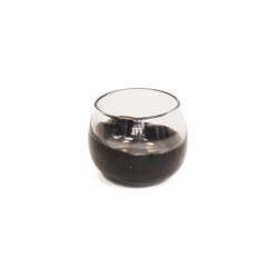 House Vitamin Candle holder -tealight- glass dipdye 11x8,5cm