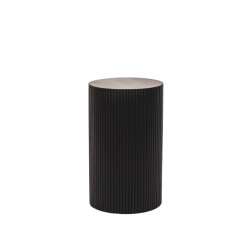House Vitamin Side table / pillar- cylinder mdf black -30x54cm