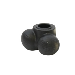 House Vitamin Candle holder scrotum polyresin black 7,5x5,5x4cm