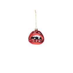House Vitamin Xmas hanger lip glass red 8,5x3,5x8,5cm