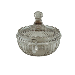House Vitamin Jar glass brown 9,5x9,5cm
