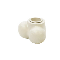 House Vitamin Candle holder scrotum polyresin sand 7,5x5,5x4cm