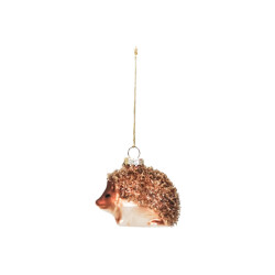 House Vitamin Xmas hanger hedgehog glass 7x5x6cm