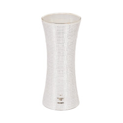 House Vitamin Vase disco glass silver 12,5x12,5x30cm